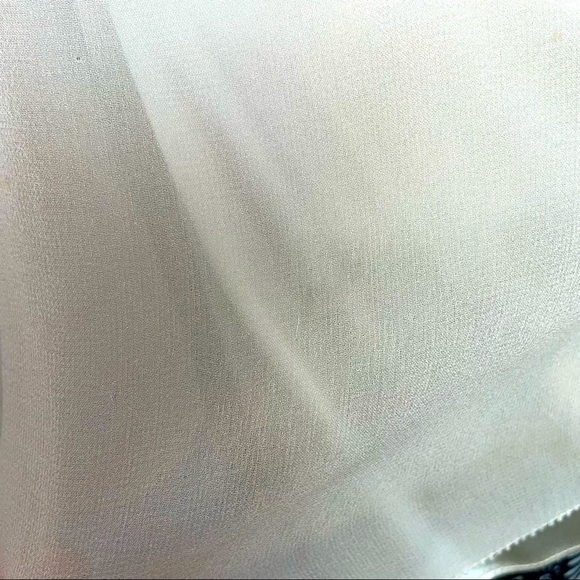 Diane von Furstenberg Silk Blouse | Fabric Flower Neckline | Rounded Neck - Picture 4 of 13